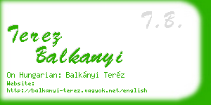 terez balkanyi business card