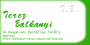 terez balkanyi business card